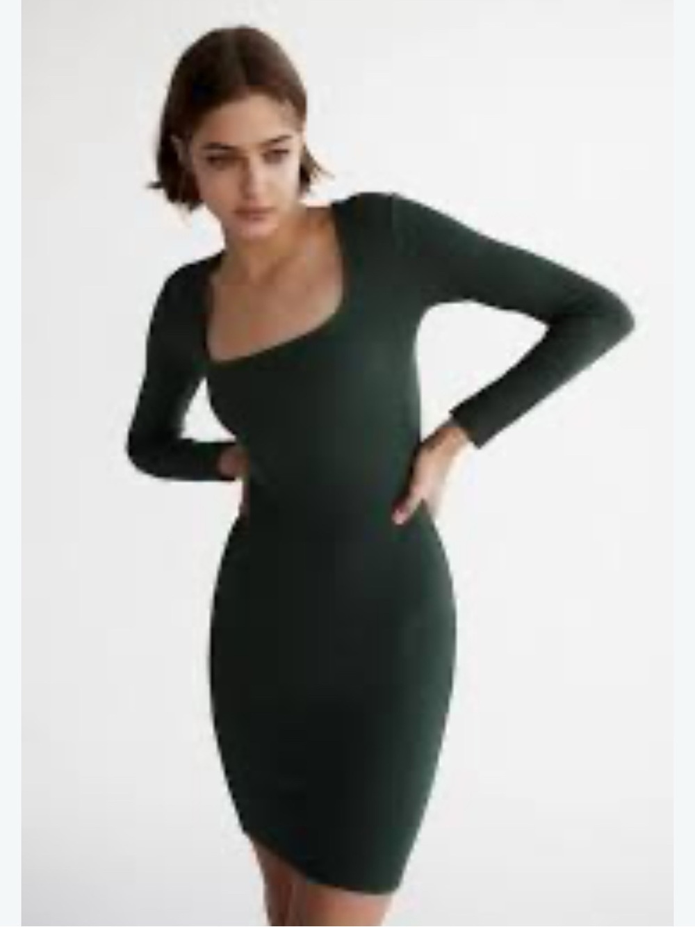 New Zara mini dress in olive green